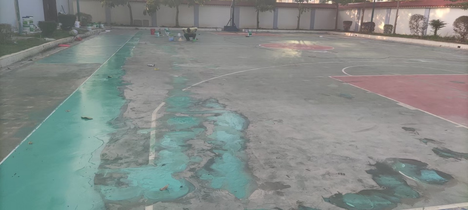 舊籃球場翻建新籃球場施工操作方法